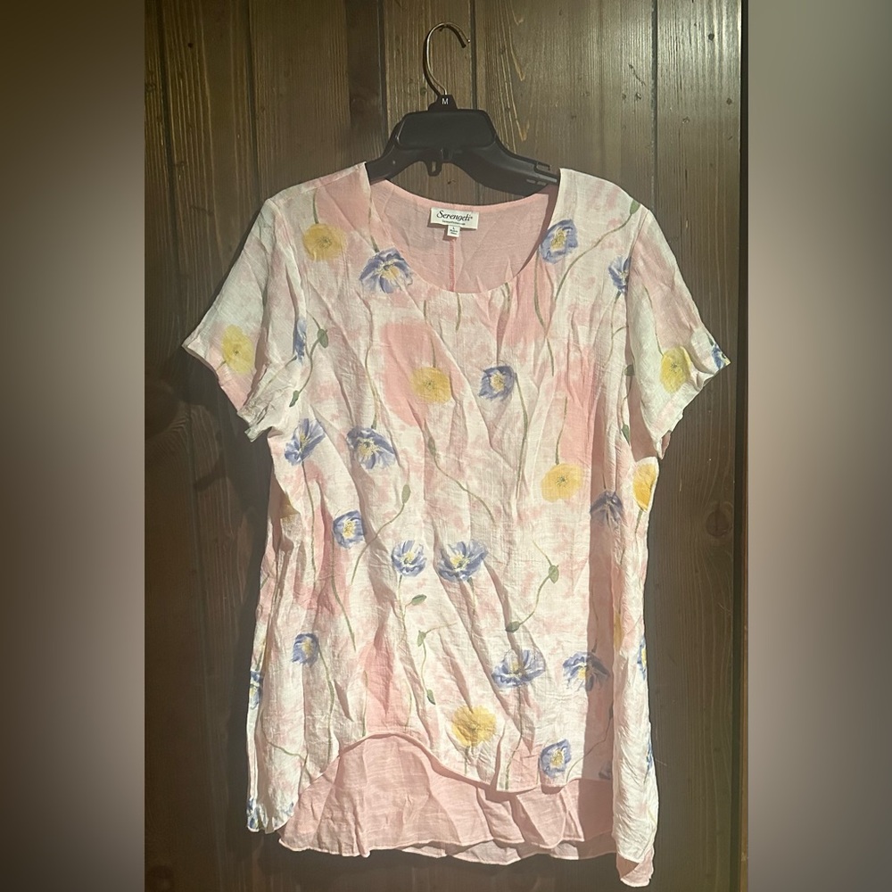 Serengeti botanical print asymmetrical tunic